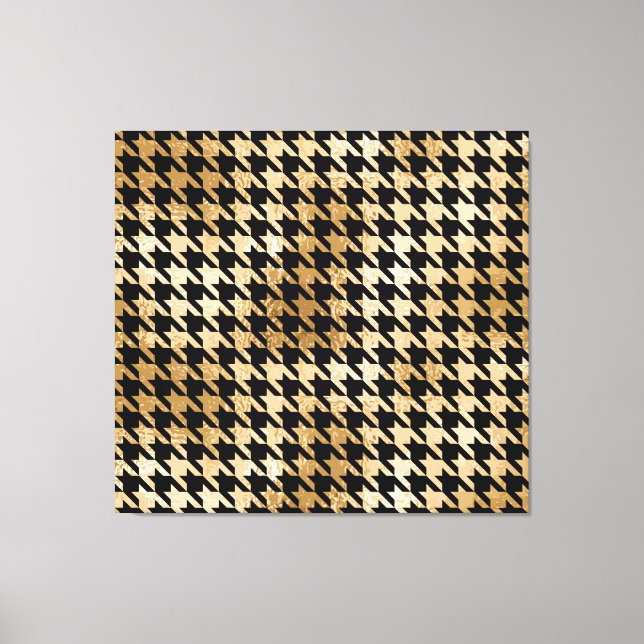 Impressão Em Tela Ouro metálico fere dente, padrão de moda. (Frente)