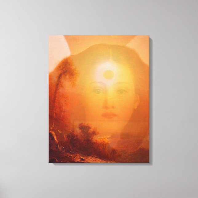 Impressão Em Tela Ouro Sunrise Angel (Frente)