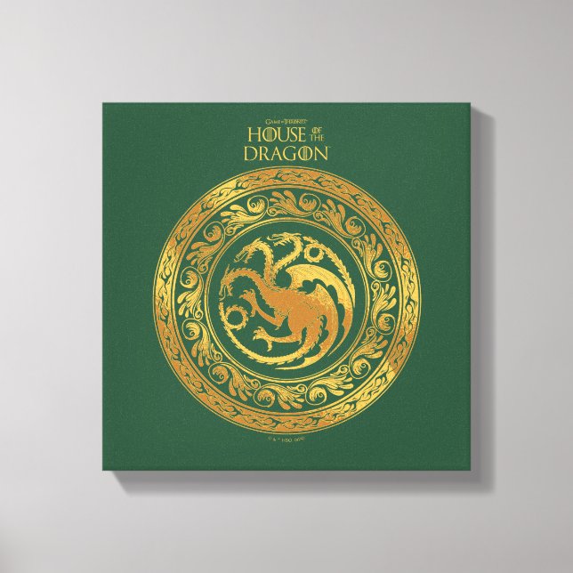 Impressão Em Tela Ouro Targaryen Crest (Frente)