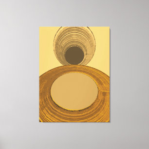 Impressão Em Tela Ouro Texturizado Abstrato Geométrico Contemporâneo