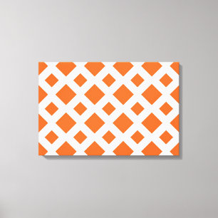 Impressão Em Tela Ouros Laranja em Branco