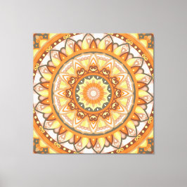 Impressão Em Tela Outono Mandala Quente Outono Boho Laranja Aconcheg