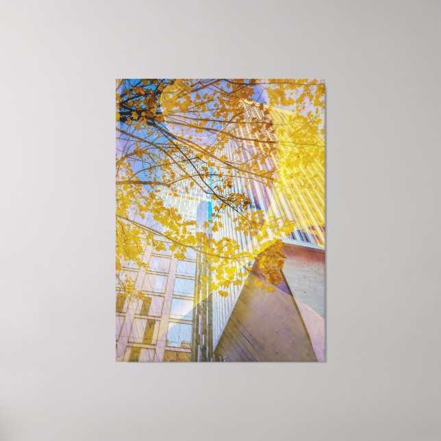 Impressão Em Tela Outono na Cidade Abstrato (Frente)