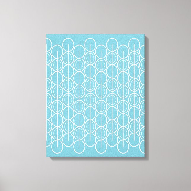 Impressão em tela oval moderna com padrão gráfico (Frente)