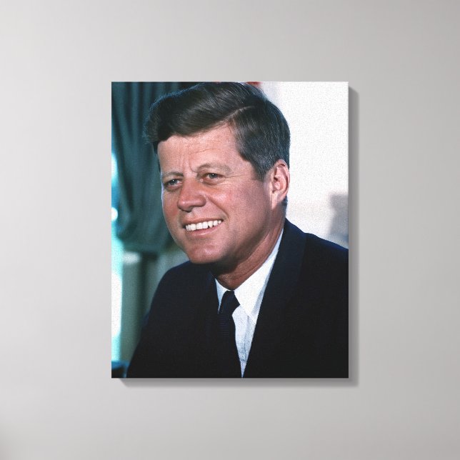 Impressão Em Tela Oval Presidente John Jack F. Kennedy (Frente)