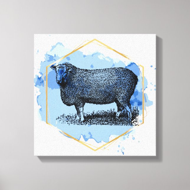 Impressão Em Tela Ovelha (Frente)