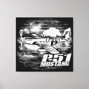Impressão Em Tela P-51 Mustang