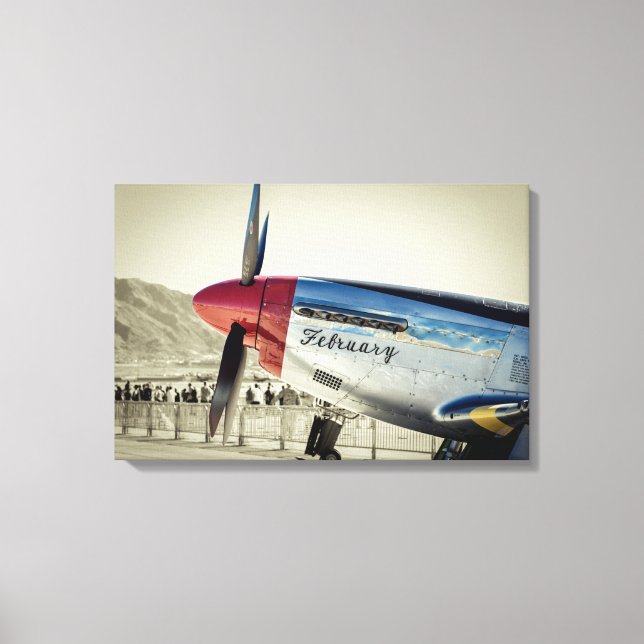 Impressão Em Tela P-51 Mustang (Frente)