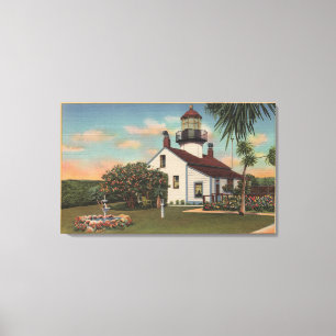 Impressão Em Tela Pacífico Grove, CA - Ponto Pinos - Vista da Casa L