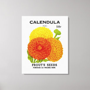Impressão Em Tela Pacote de Semente de Vintage Calendário