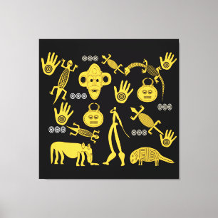 Impressão Em Tela padrão abstrato africano