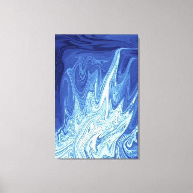 Impressão Em Tela Padrão abstrato de Aquarela (Frente)