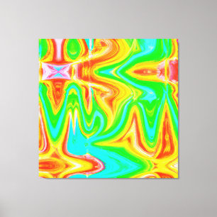 Impressão Em Tela Padrão Abstrato de cor brilhante