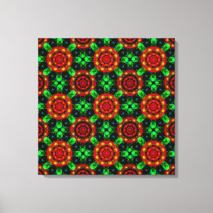 Impressão Em Tela Padrão Abstrato Floral Moderno Boho Elegante #504