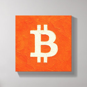 Impressão Em Tela Padrão Bitcoin (Óleo, Estilo: 4)