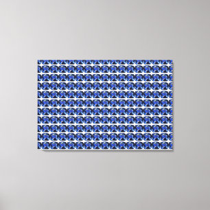 Impressão Em Tela Padrão Blue Sapphire Cushion-Cut