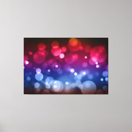 Impressão Em Tela Padrão Bokeh Vermelho, Roxo, Azul e Marrom
