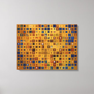 Impressão Em Tela Padrão colorido de abstrato de xadrez