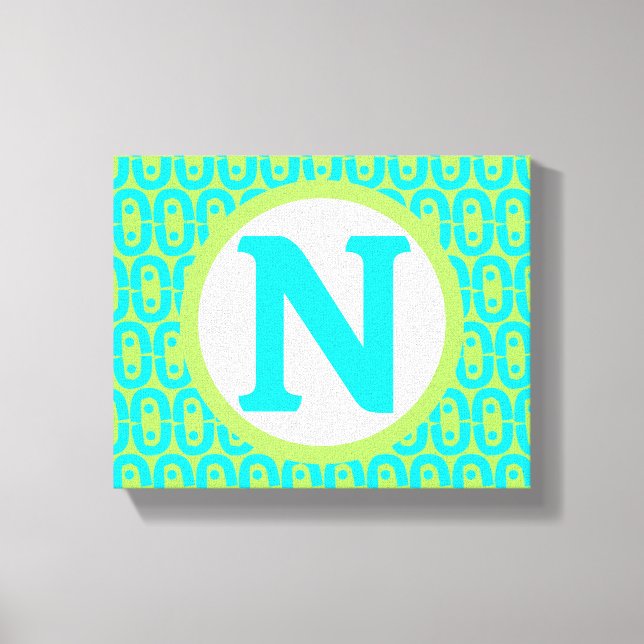 Impressão Em Tela padrão colorido moderno (Frente)