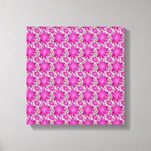 Impressão Em Tela Padrão contínuo floral rosa quente