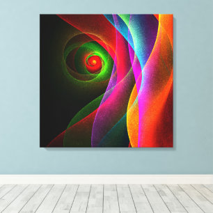 Impressão Em Tela Padrão de Abstrato de Arte Vermelho Verde Laranja