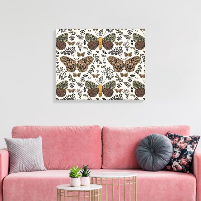 Impressão Em Tela Padrão de Abstrato de flores silvestres da Boêmia  (Insitu(Sala de estar))