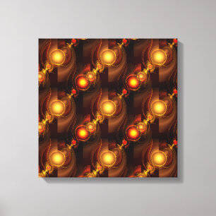 Impressão Em Tela Padrão de Arte Abstrata Boho Moderno Elegante Dour