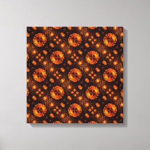 Impressão Em Tela Padrão de Arte Abstrata Boho Moderno Elegante Dour