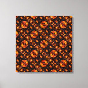 Impressão Em Tela Padrão de Arte Abstrata Boho Moderno Elegante Dour