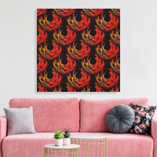 Impressão Em Tela Padrão de Arte Abstrata Elegante Boho Moderno Fofo