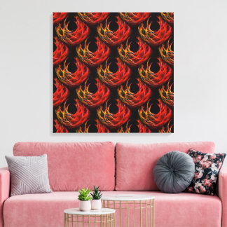 Impressão Em Tela Padrão de Arte Abstrata Elegante Boho Moderno Fofo