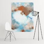 Impressão Em Tela Padrão de Arte de Pintura da Fusão Industrial de A<br><div class="desc">Linda siena contemporânea e castanho escuro, bege esticado, azul téal e tábado, branco, e cinza colorida pincel geométrico masculino trava o padrão de arte. design elegante, na moda e eclético e colorido para o designer artístico de interiores, o decorador artístico, a popular marca de tendências da anca, o estilo de...</div>