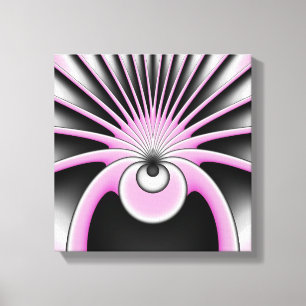 Impressão Em Tela Padrão de Arte Fractal Moderno Abstrato