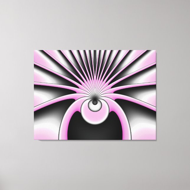 Impressão Em Tela Padrão de Arte Fractal Moderno Abstrato (Frente)