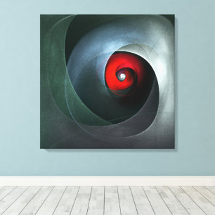 Impressão Em Tela Padrão de Arte Moderna Abstrato de Roteiro Vermelh