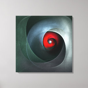 Impressão Em Tela Padrão de Arte Moderna Abstrato de Roteiro Vermelh