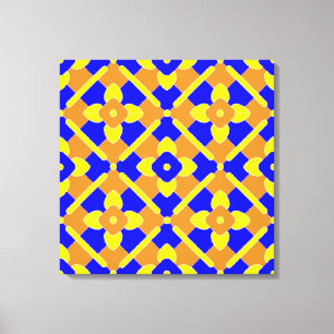 Impressão Em Tela Padrão de Azulejo amarelo alaranjado espanhol