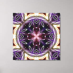 Impressão Em Tela Padrão de caleidoscópio Cósmico Roxo e Magenta