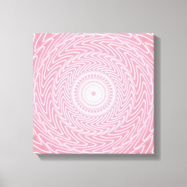 Impressão Em Tela Padrão de círculos rosa (Frente)