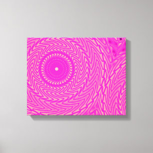 Impressão Em Tela Padrão de círculos rosa quente
