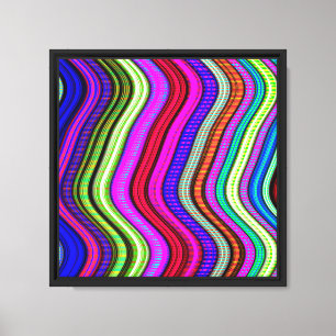 Impressão Em Tela Padrão de Cobra de Cor Neon 