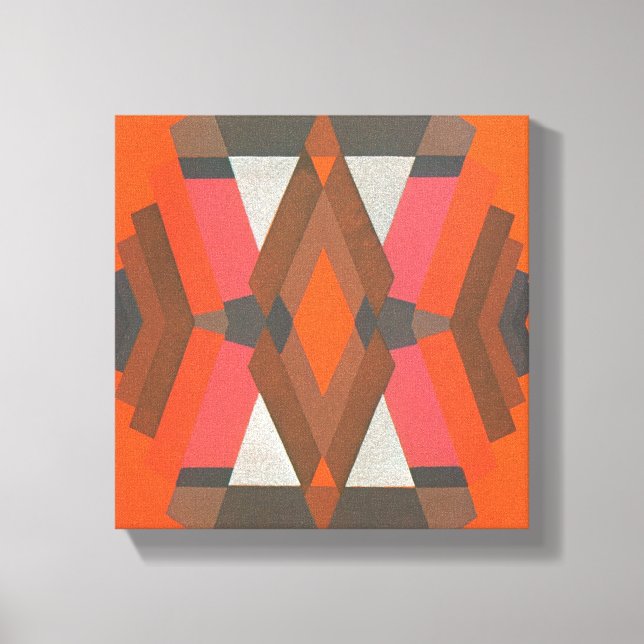 Impressão Em Tela Padrão de Diamante Quente de Arte Retroativa Deco  (Frente)