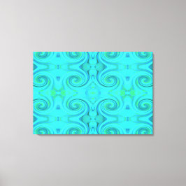 Impressão Em Tela Padrão de espiral de Arte Líquida de Abstrato Azul