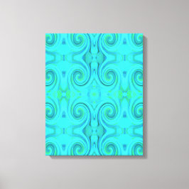 Impressão Em Tela Padrão de espiral de Arte Líquida de Abstrato Azul
