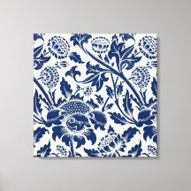 Padrão de Flor Azul Vintage