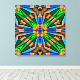 Impressão Em Tela Padrão de Flores de Abstrato exclusivo