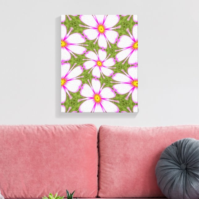 Impressão Em Tela Padrão de Flores do Cosmos (Insitu(Sala de estar))