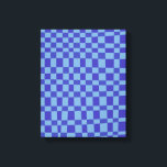 Impressão Em Tela Padrão de Formas Verificadas com abstrato em Azul<br><div class="desc">Padrão de Formas Verificadas com abstrato na Impressão da Tela Azul</div>
