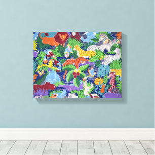 Impressão Em Tela Padrão de fundo dos animais selvagens