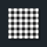 Impressão Em Tela Padrão de Gingham Preto e Branco<br><div class="desc">Quadrados negros, brancos e cinzas formam uma xadrez marcada e em negrito. O padrão de gingham preto e branco foi criado do zero. O branco é transparente, então você pode mudá-lo se quiser. Basta clicar no botão "Personalizar" e selecionar uma "Cor de fundo impressa" na barra lateral. Quando terminar, clique...</div>